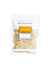 Blanched Slivered Almonds in 150g Nut Market bag.