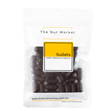 Dark Chocolate Bullets in 200g Nut Market packet..