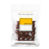 Milk Chocolate Cherries in 200g Nut Market packet.