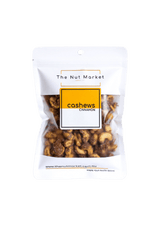 Cinnamon Roasted Cashews in 200g Nut Market bag.