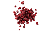 Close up of scattered pile of ruby red Dried Cranberries.