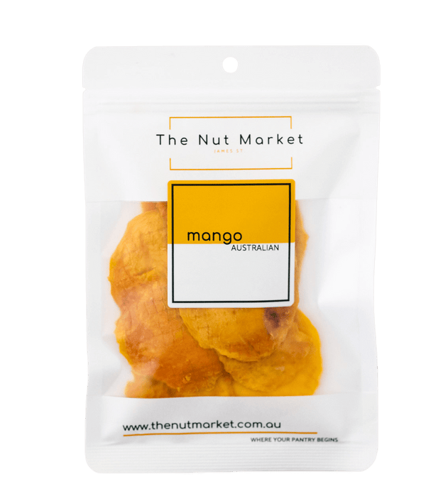 Australian Dried Mango in 100g Nut Market bag.