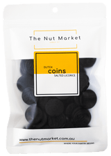 Dutch Licorice Coins in 200g Nut Market packet.