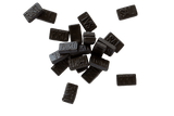 Scattered pile of Triple Salted Dutch Licorice.