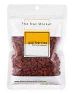 Organic Goji Berries in 150g Nut Market bag.