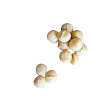 Macadamia Nuts Roasted and Salted in small pile.