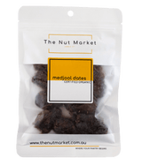 Organic Medjool Dates in 200g Nut Market bag.