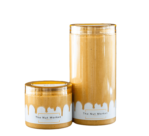 Smooth Peanut Butter in 300g and 850g Nut Market jars.