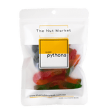 Giant Gummy Pythons in 200g Nut Market packet.