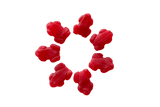Circle of Red Frogs Lollies.