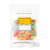 Sour Gummy Worms in 200g Nut Market packet.