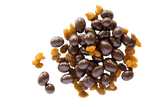Cluster of Dark Chocolate Sultanas with sultanas.
