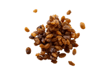 Small pile of Organic Sultanas.