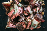 Close up of Rocky Road Dark Chocolate.