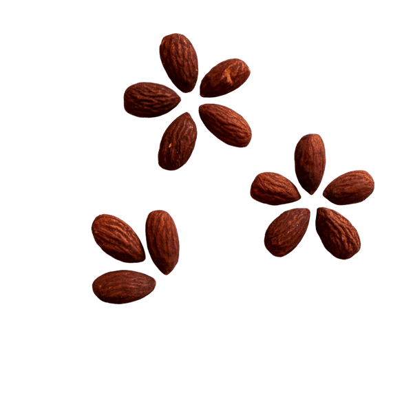 Almonds Tamari in flower pattern. 
