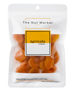 Turkish Dried Apricots in 250g Nut Market bag.