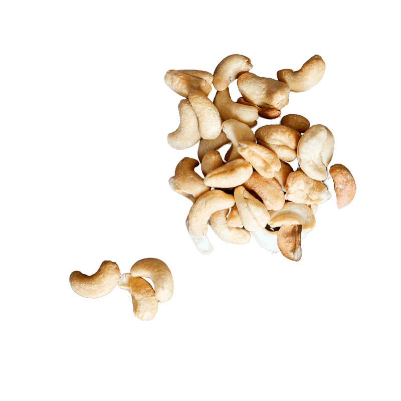 Small cluster of Roasted Unsalted Cashews.
