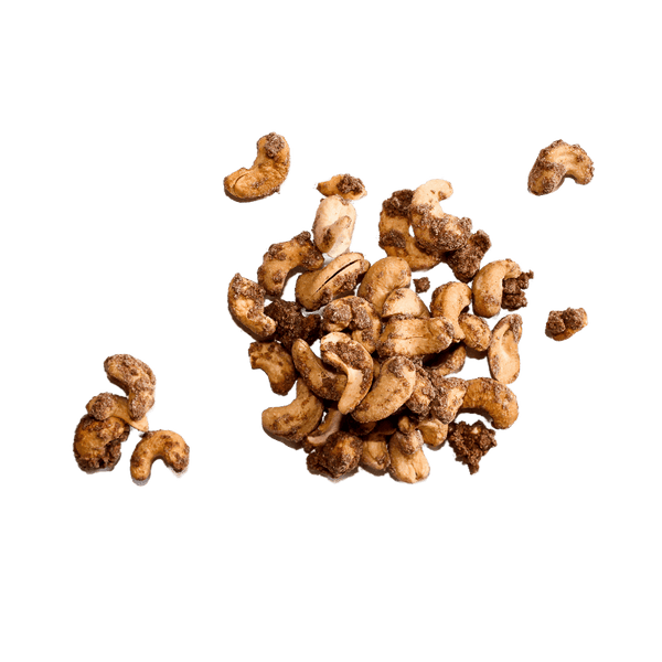 Cluster of Cinnamon Roasted Cashews. 