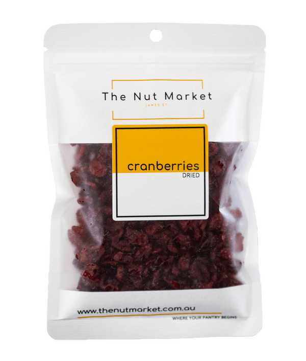 Dried Cranberries in 200g Nut Market bag.