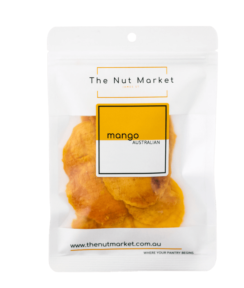 Australian Dried Mango in 100g Nut Market bag.