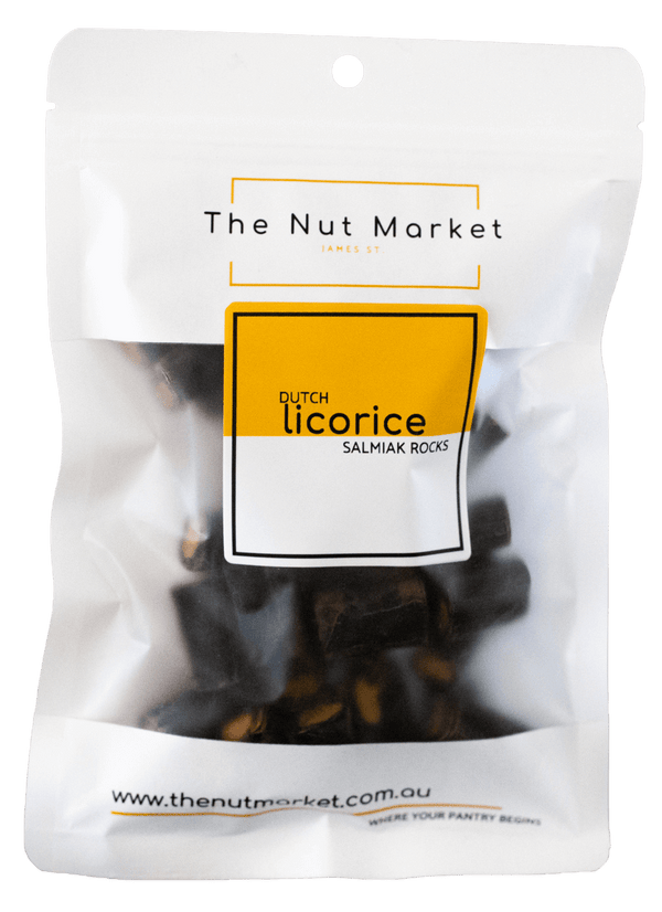 Salmiak Rocks in 200g Nut Market packet.
