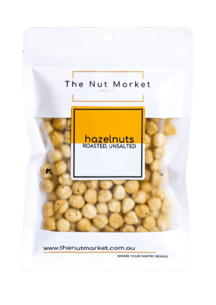 A 150g Nut Market bag of Roasted Hazelnuts.