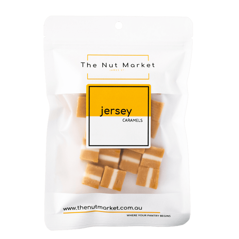 Jersey Caramels in 200g Nut Market packet. 