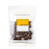 Chocolate Malt Balls in 150g Nut Market Packet.