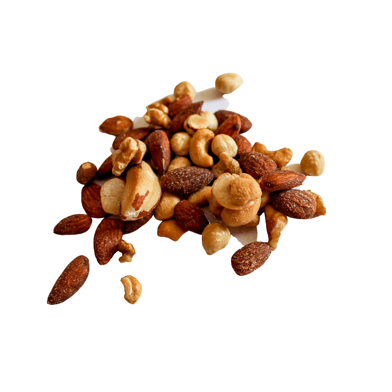 Pile of Mixed Nuts Roasted and Salted.
