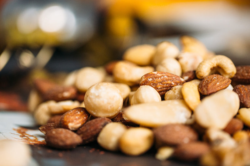 Close up of Mixed Nuts Roasted and Salted. 