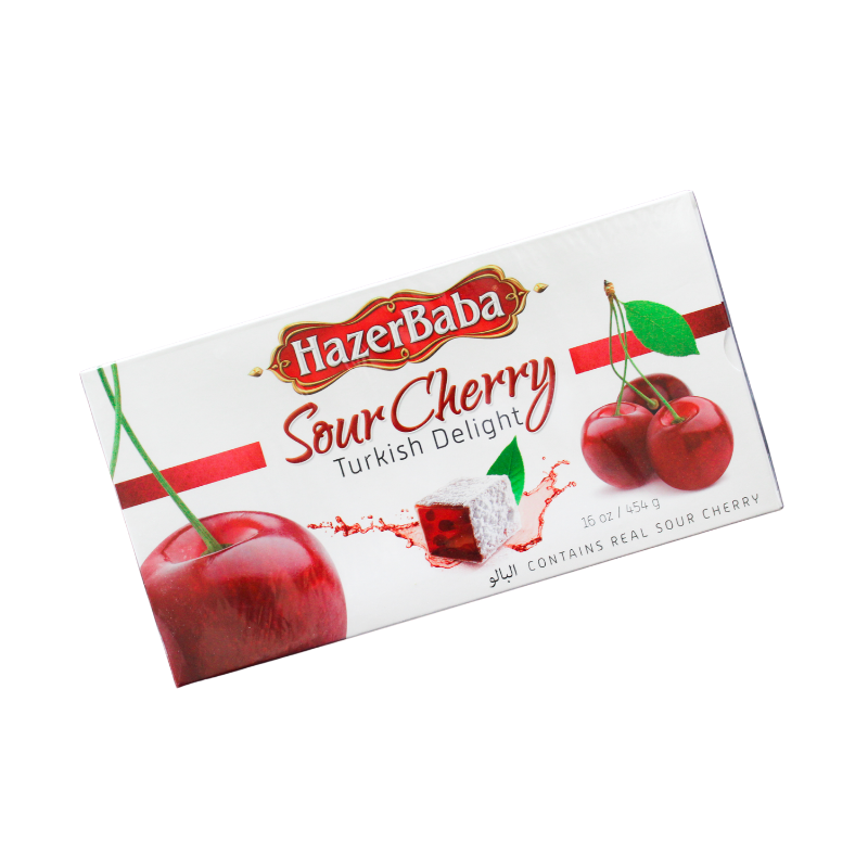 Hazer Baba Sour Cherry Turkish Delight gift box.