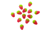 Scattering of Vegan Strawberry Gummies